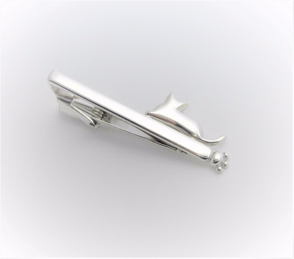 ネコタイピン まったり猫　シルバーネクタイピン