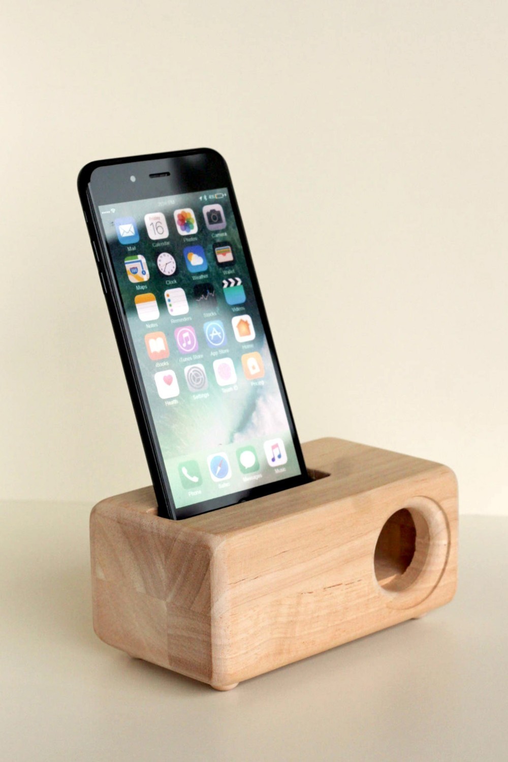 iPhone 全機種対応☆木製iPhoneスピーカー Acoustic iPhoneWoodSpeaker