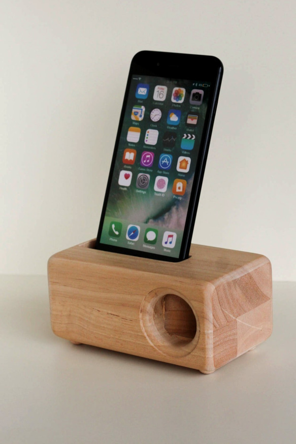 相容於所有 iPhone 型號 ☆ 木製 iPhone 揚聲器 原聲 iPhoneWoodSpeaker 第2張的照片