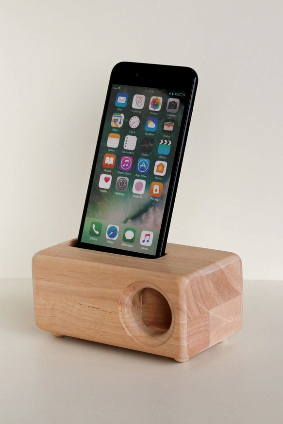 木製iPhone用スピーカーAcoustic iPhoneWoodSpeaker 8枚目の画像