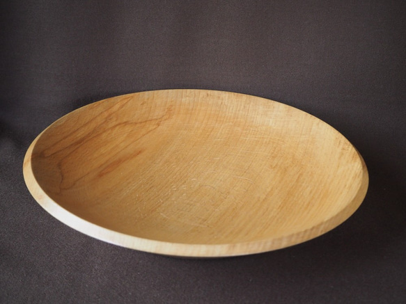 大きい木製皿（ブナ）no.1 3枚目の画像