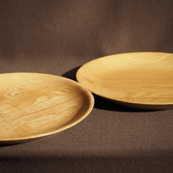 木製・朝のパン皿2枚セット（シオジ）no.６ 1枚目の画像