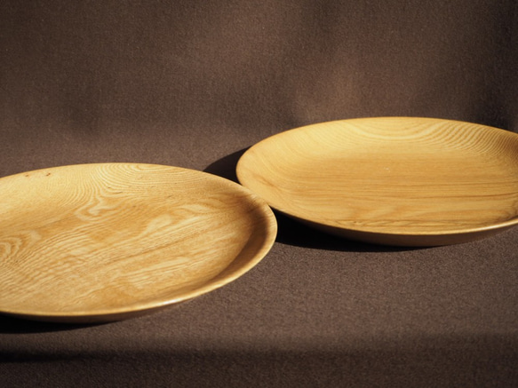 木製・朝のパン皿2枚セット（シオジ）no.６ 1枚目の画像