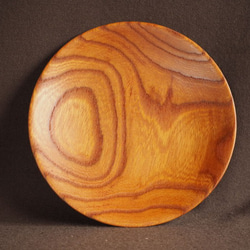 木製小皿（ケヤキ）no.25　オイル仕上げ 1枚目の画像