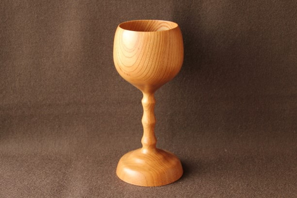 木製ワイングラス（ケヤキ）no.1 1枚目の画像
