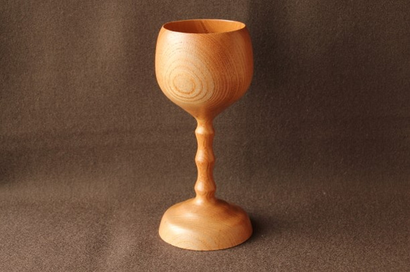 木製ワイングラス（ケヤキ）no.1 2枚目の画像