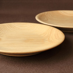 木製・朝のパン皿2枚セット（シオジ）no.1 1枚目の画像