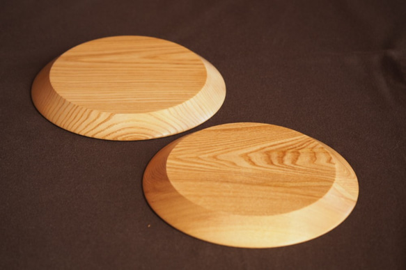 木製・朝のパン皿2枚セット大（シオジ）no.4 2枚目の画像