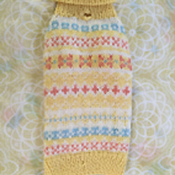 わんわんニット　模様編み　女の子用　Mサイズ 3枚目の画像