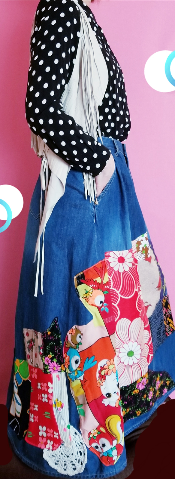昭和のくまちゃんスカート＆がま口ポーチおまけ 5枚目の画像