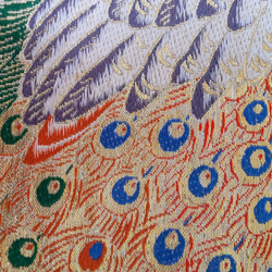 孔雀と花園の帯クッションカバー 8枚目の画像