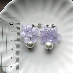 揺れる紫陽花ピアス(イヤリング) 3枚目の画像