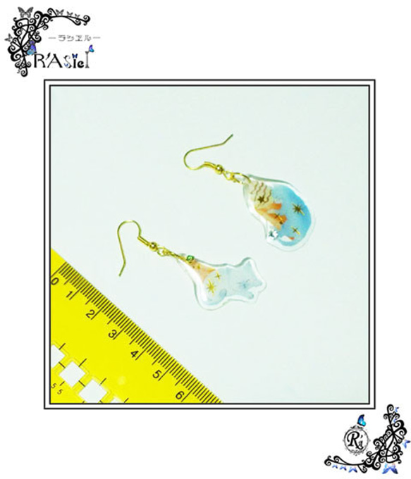 値下【定形外送料無料】可愛い猫とアイスのピアス№2 2枚目の画像