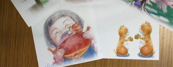 はるさんのお花見+どらはがき ☆送料込みの金額です。 5枚目の画像