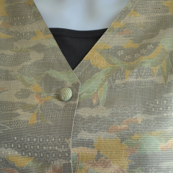ロングワンピース＆ロングコート(絹大島紬）七分袖 5枚目の画像
