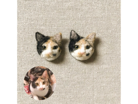 【オーダーメイド 】ミニうちねこイヤリング（ピアス）※単色さん割引きアリ 4枚目の画像