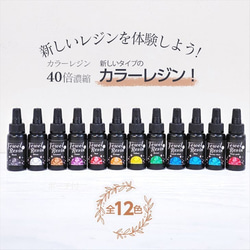 色確認2 レジン 縮レジン液 Jewle Rasin カラーレジン 12色セット ap011771