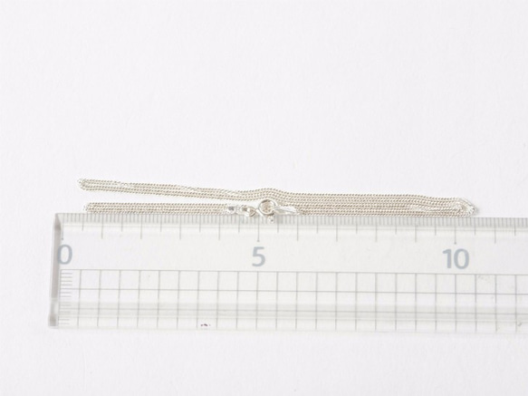 【喜平ネックレスチェーン/シルバー925/約39cm(鎖幅約1.4mm×厚み約0.7mm) 1個】ap003315 3枚目の画像