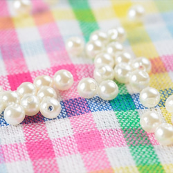 プラスチック 樹脂パール　8mm 真珠ホワイト　50個　ap002808 5枚目の画像