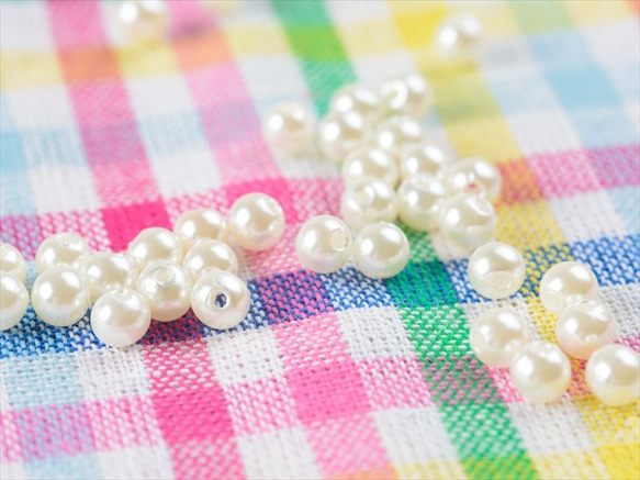 プラスチック 樹脂パール　8mm 真珠ホワイト　50個　ap002808 5枚目の画像