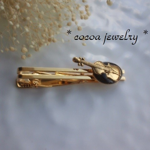 バイオリンのネクタイピン◇ゴールド タイピン・カフス cocoa 通販