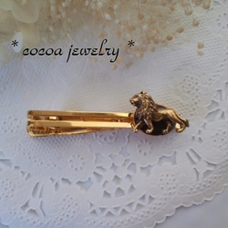 ライオン獅子奮迅のネクタイピン◇ゴールド タイピン・カフス cocoa