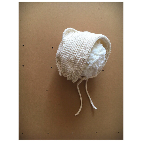 【新品未使用】BABY ねこみみボンネット 黒 オフ白 BABY,THE STARS SHINE BRIGHT - ねこみみボンネットの通販 by