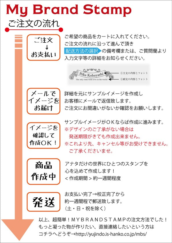 選べるおなまえスタンプ（お名前はんこ）Mサイズ、Lサイズ 5枚目の画像