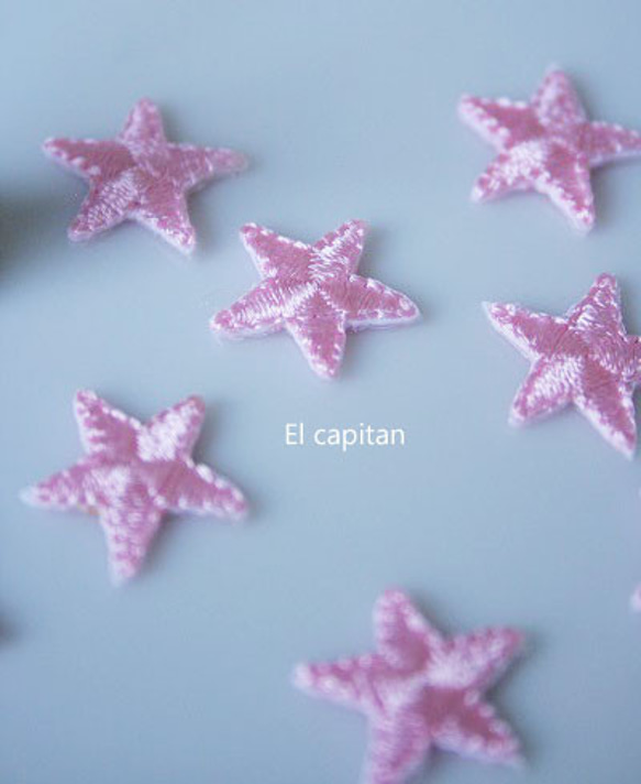 桜(淡いピンク）15枚・ミニミニ星アップリケ 5枚目の画像