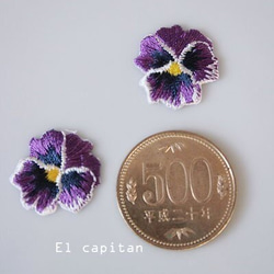 紫のパンジーと小花セット:１２P 5枚目の画像