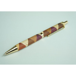 木軸シャーペン0.5㎜バックアイバール＆花梨瘤 蜜蝋クリーム仕上げ