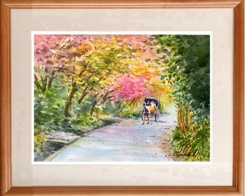 原画）紅葉の輝き2【F4サイズ/水彩画】絵画 インテリアに