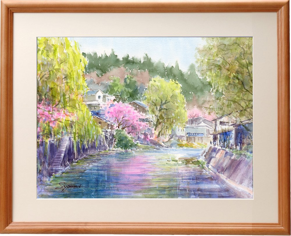 【受注生産品】 水彩画「南飛騨の秋」 絵画