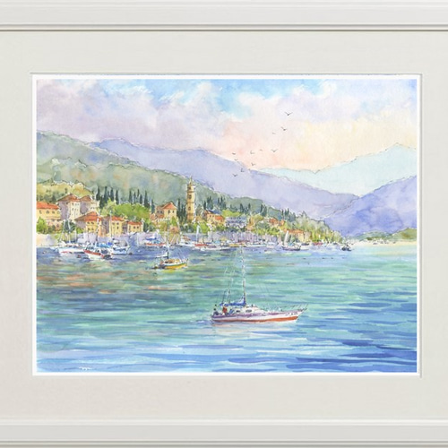 原画『 緑世界 』アクリル水彩画 絵画 癒し 風景画 アート イラスト 湖畔 0_4530c8c7825301db1440075bbd09