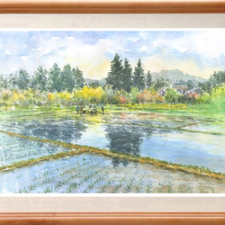 水彩画原画　信州の春 水彩画原画 信州の春 ＃459 | syoumei ｜インテリア絵画 アート