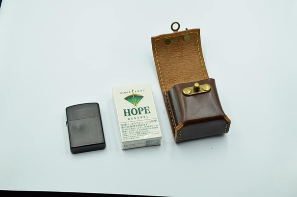 比利時 Lugateau 皮革 Short Hope &amp; zippo 保護套 第3張的照片