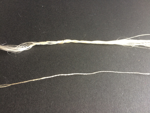 麻績み用繊維（糸の作り方ガイド付き）クリエイターさんにオススメの素材！希少な国産大麻の糸作りキット 3枚目の画像