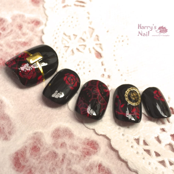 D-02☆ウォーターネイルシール小花ローズ D-02☆ウォーターネイル