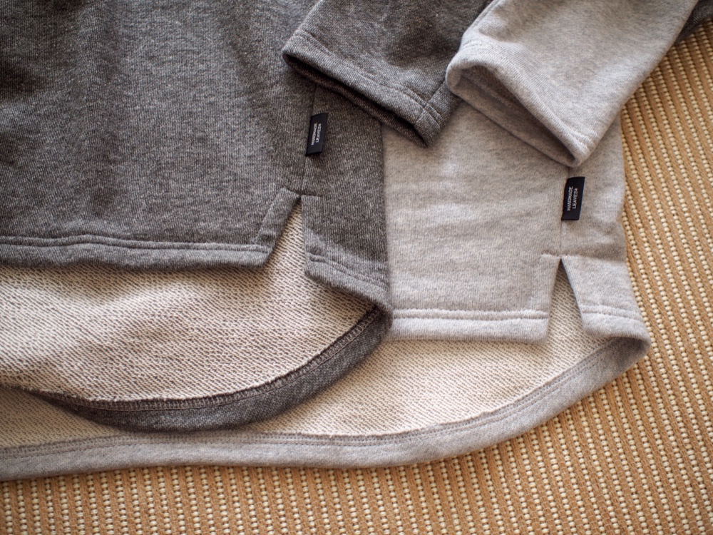 【受注制作】Vネック　シンプルスウェット・ライトグレー（杢）