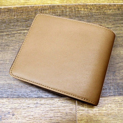 Real leather wallet/Kip Leather/Beige 第1張的照片