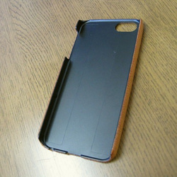 【受注生産】本革スマホカバー ニシキヘビ型押ステア(牛革) オリーブ iPhone用 3枚目の画像