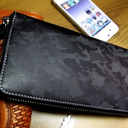 Real leather wallet/Embossing Steer Hide/Camouflage pattern 第1張的照片