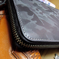 Real leather wallet/Embossing Steer Hide/Camouflage pattern 第2張的照片