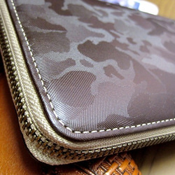 Real leather wallet/Embossing Steer Hide/Camouflage pattern 第2張的照片