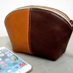 Real leather pouch/Kip leather 第1張的照片