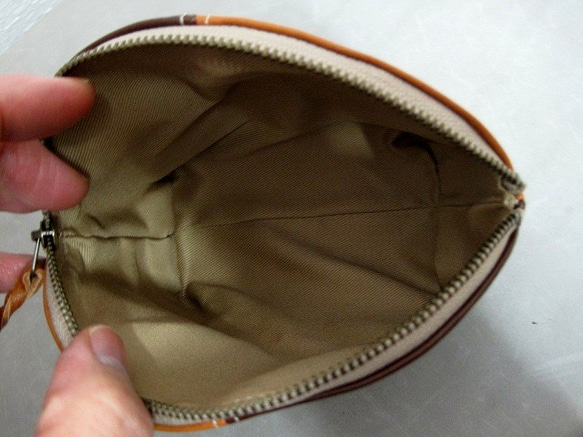 Real leather pouch/Kip leather 第3張的照片