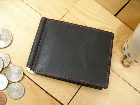 訂製 Real leather  money clip/Steer Hide leather 第1張的照片