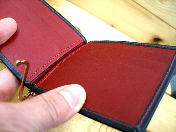 訂製 Real leather  money clip/Steer Hide leather 第4張的照片