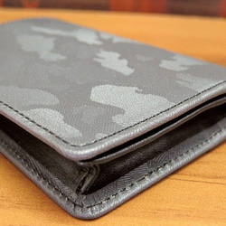 Real leather card case/Embossing Steer Hide/Camouflage patte 第3張的照片