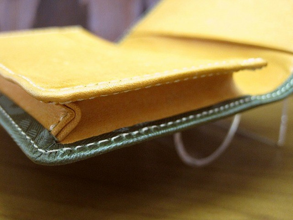 Real leather card case/Embossing Steer Hide/Camouflage patte 第4張的照片